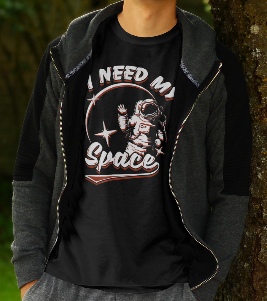 Astronaut I Need My Space Moon Earth T-Shirt