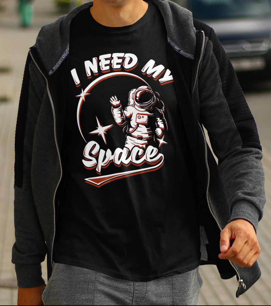 Astronaut I Need My Space Moon Earth T-Shirt