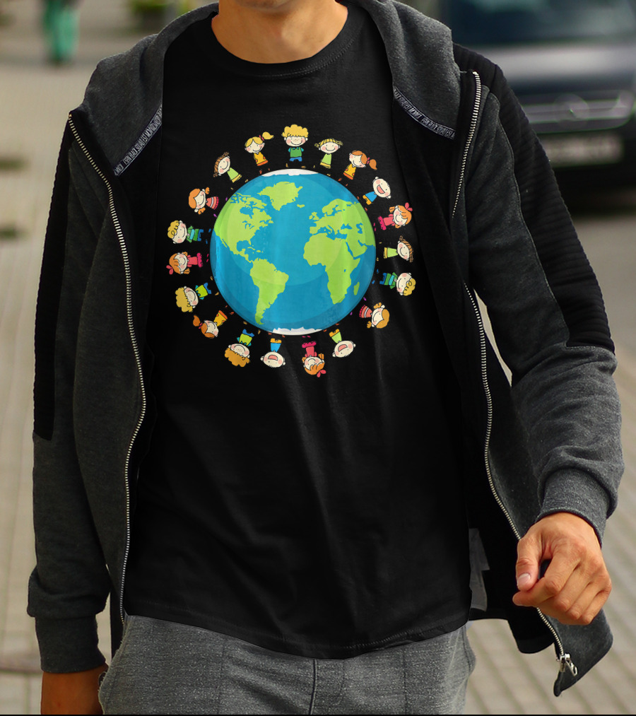 Kids Around The World Global Unity Climate Awareness T-Shirt