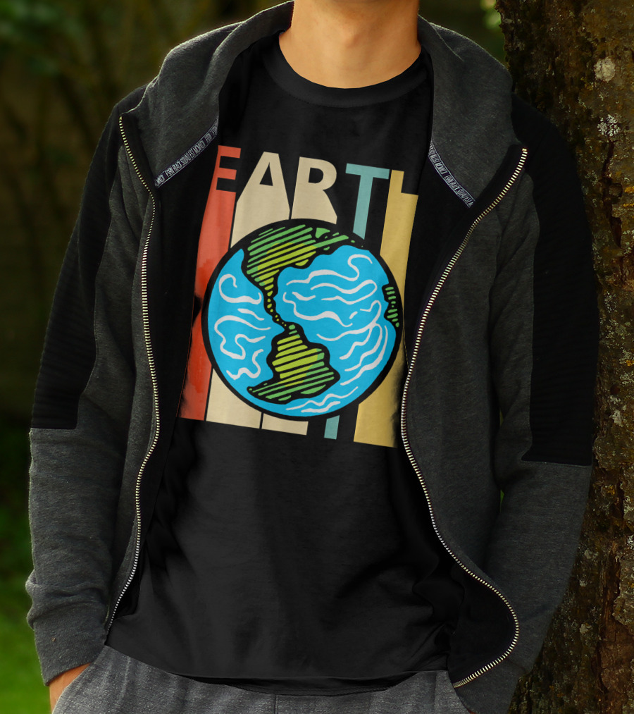 Earth Vintage Retro Planet Earth Astronomy T-Shirt
