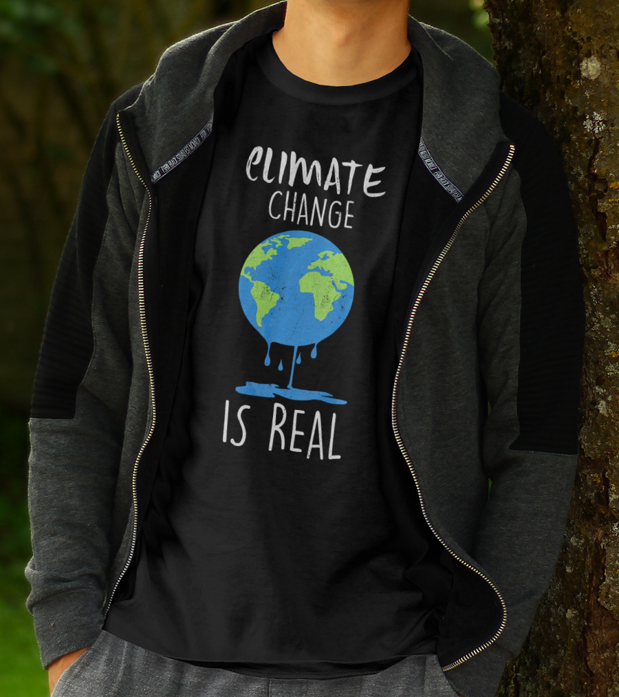 Climate Change Is Real Earth Melting T-Shirt