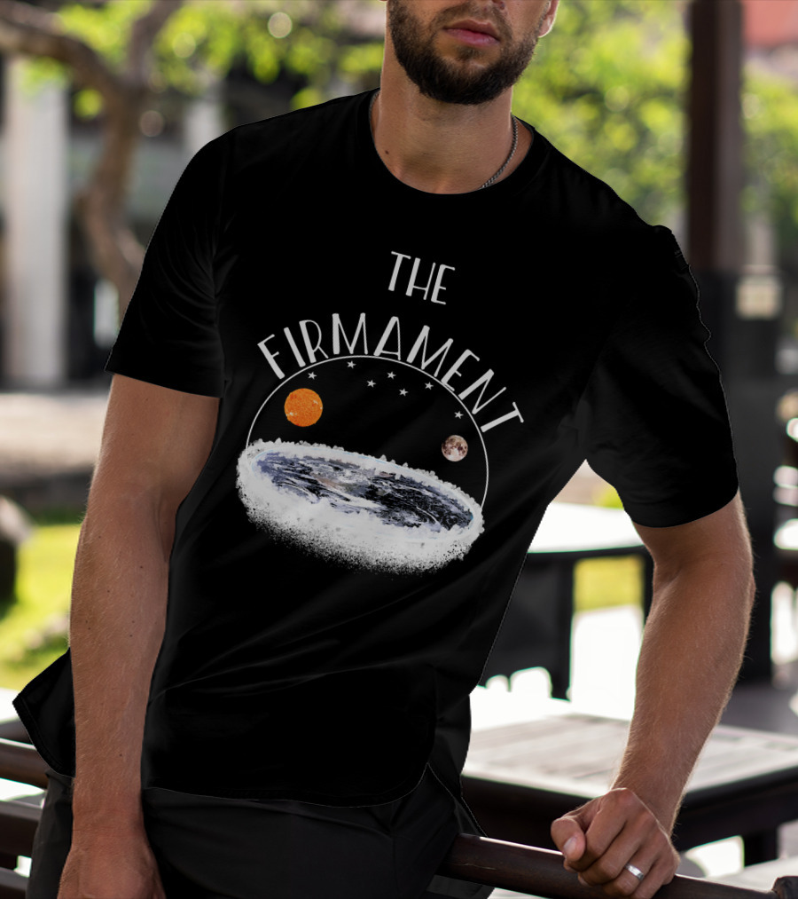 The Firmament Dome Flat Earth Society Sun Moon Stars T-Shirt