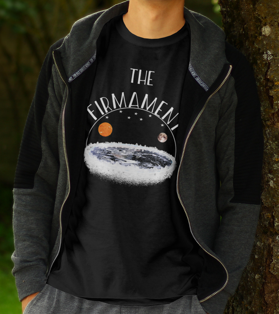 The Firmament Dome Flat Earth Society Sun Moon Stars T-Shirt