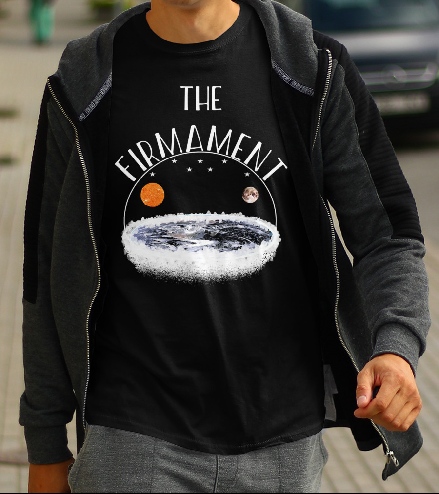 The Firmament Dome Flat Earth Society Sun Moon Stars T-Shirt