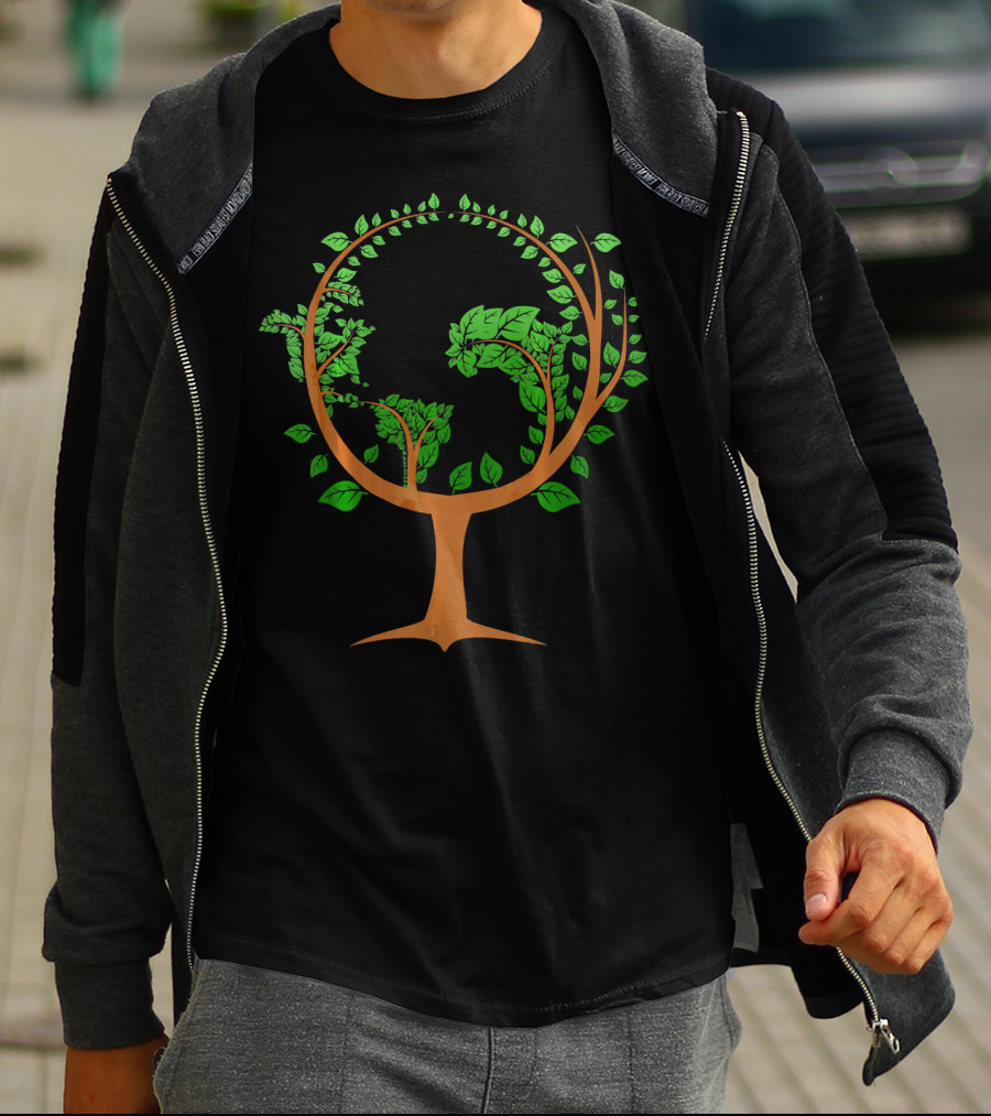 Happy Earth Day Save Earth Tree Globe T-Shirt