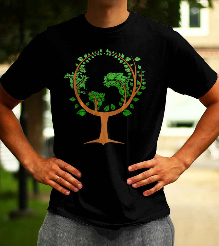 Happy Earth Day Save Earth Tree Globe T-Shirt
