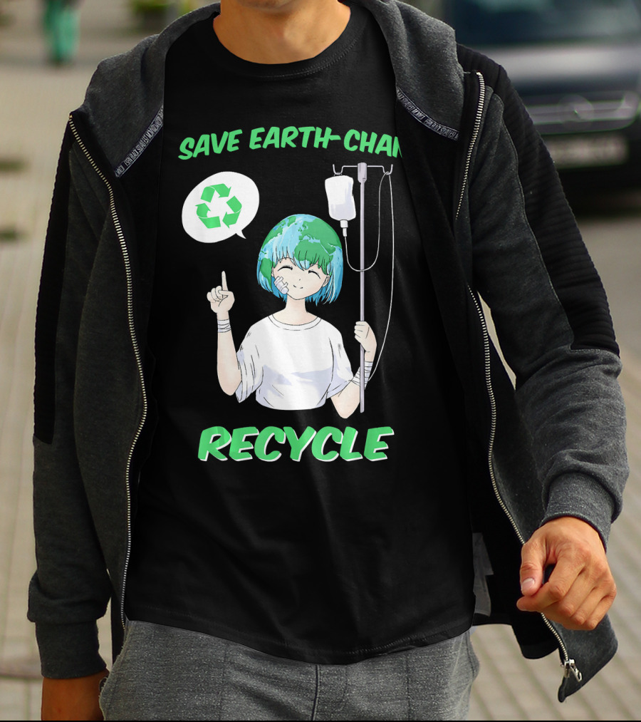 Save Earth-chan Recycle Earth Day T-Shirt