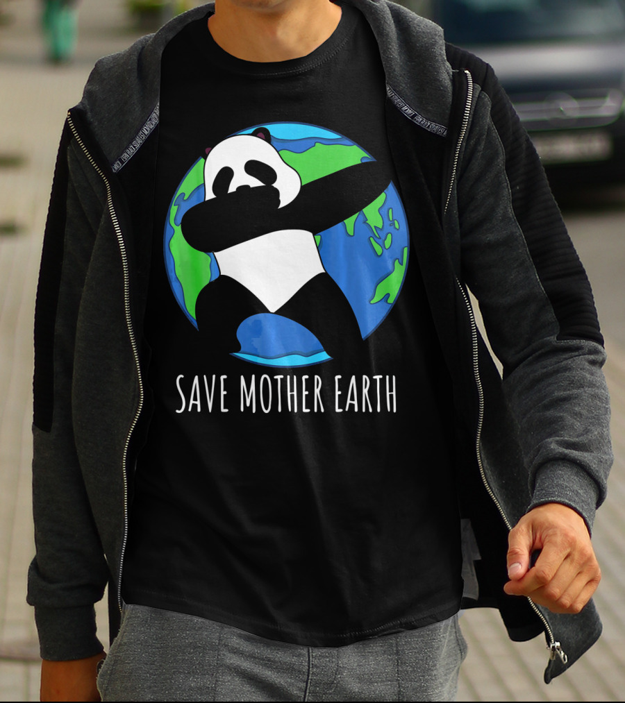 Earth Day Panda Dabbing Save Mother Earth T-Shirt