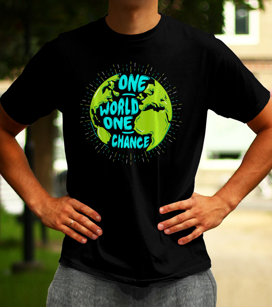 One World One Chance Planet Earth Climate Protection T-Shirt