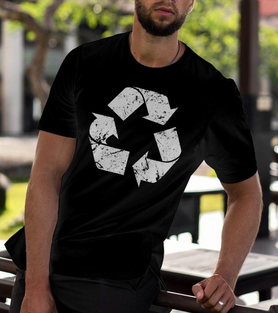 Earth Day Vintage White Recycle T-Shirt