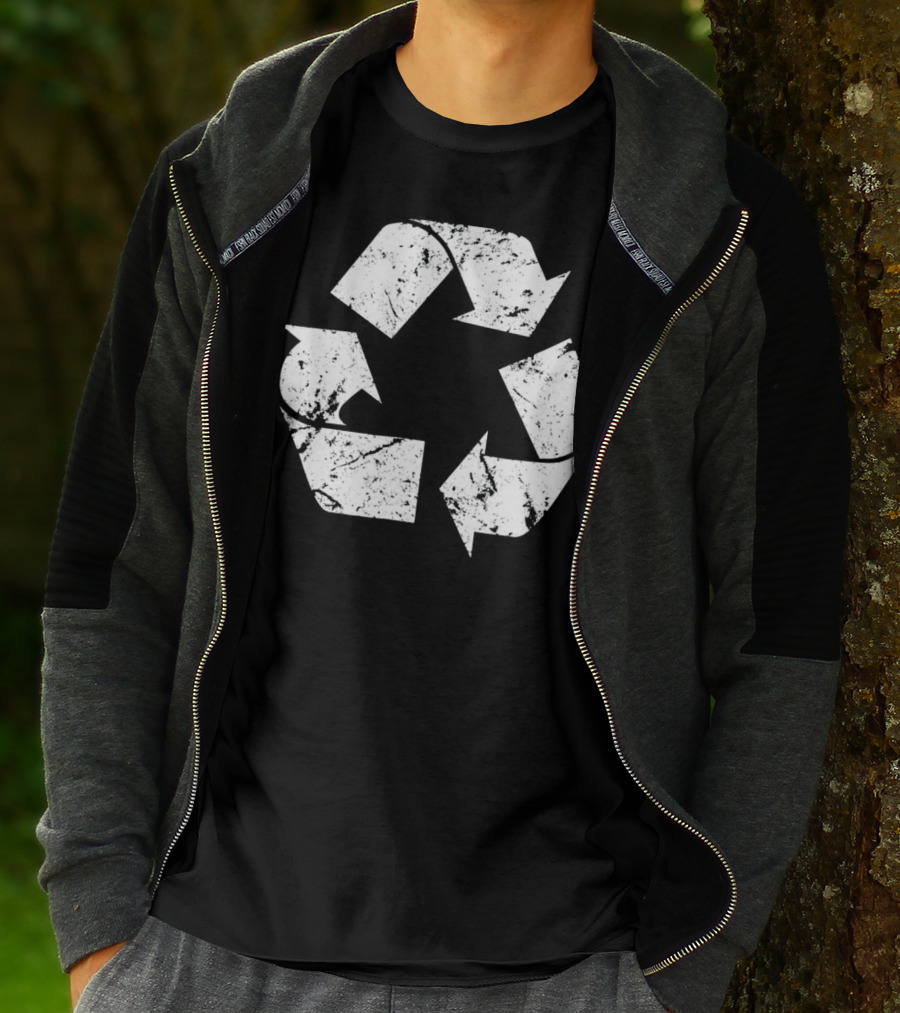 Earth Day Vintage White Recycle T-Shirt