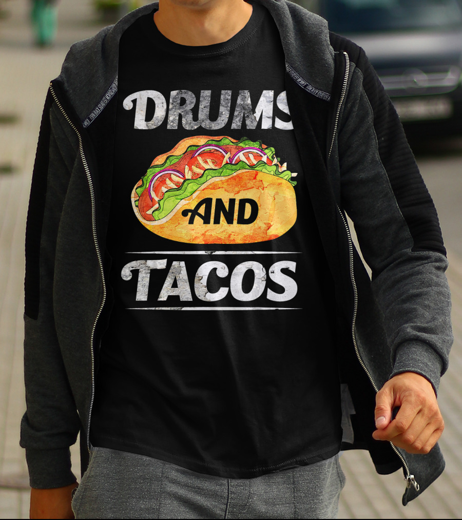 Drums And Tacos Cinco De Mayo Music T-Shirt