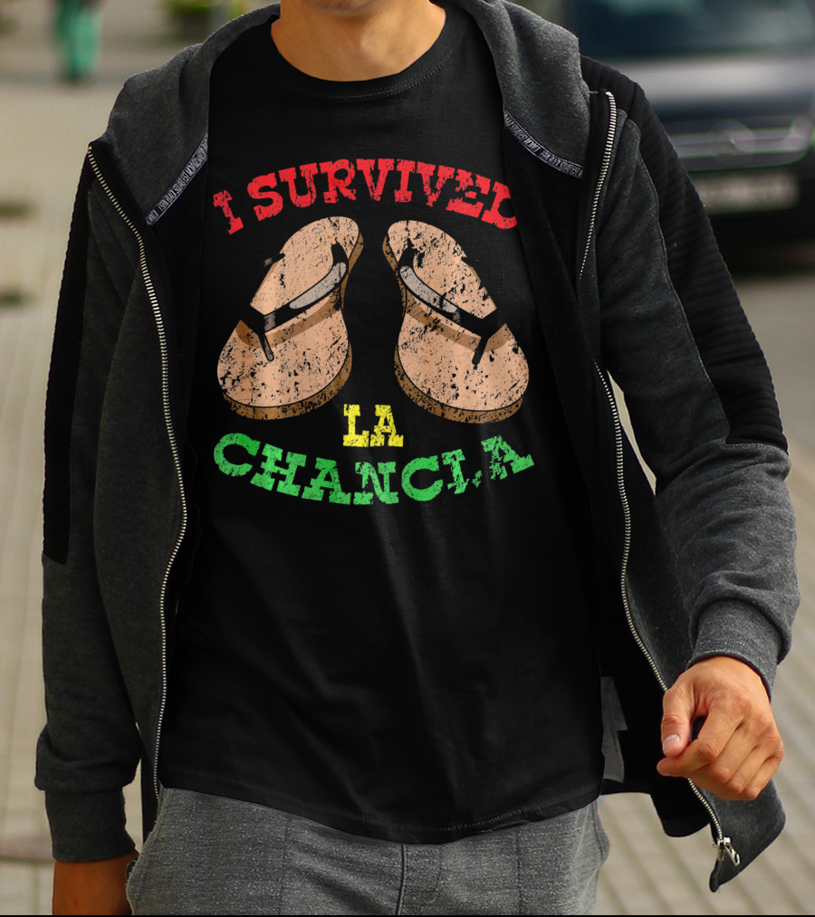 I Survived La Chancla Mexico Cinco Sandals T-Shirt