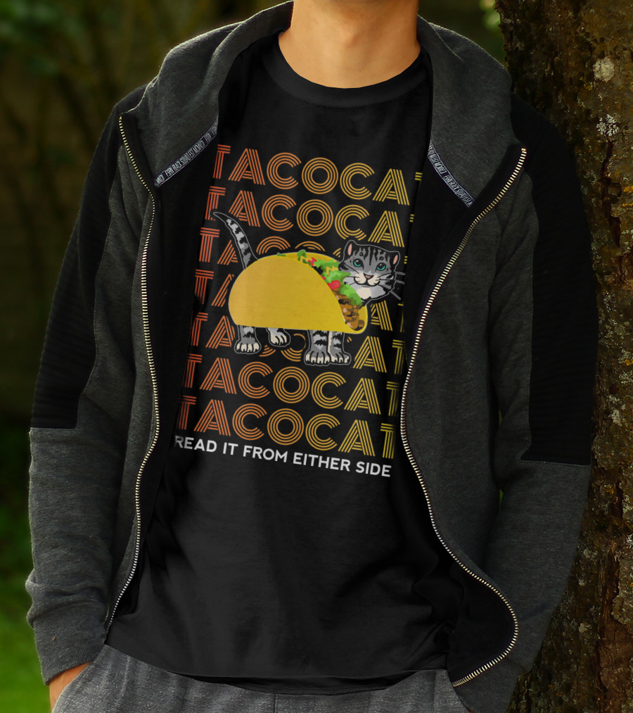 Tacocat Tacocat Tacocat Tacocat Tacocat Tacocat Read It From Either Side T-Shirt