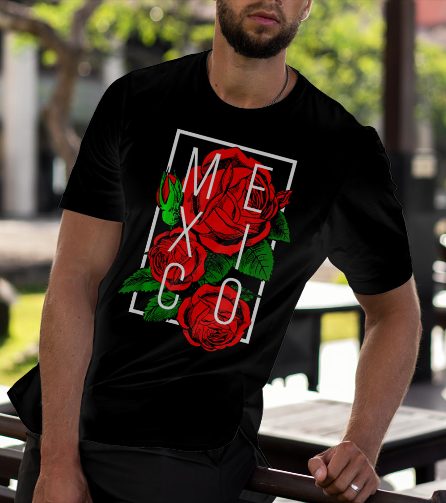 Mexico Rose Flower Cinco De Mayo T-Shirt