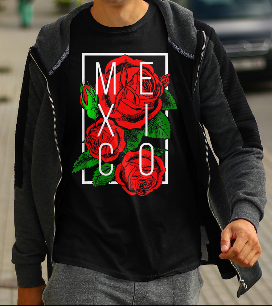 Mexico Rose Flower Cinco De Mayo T-Shirt