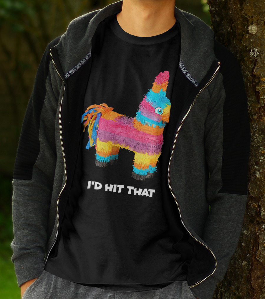 I'd Hit That Colorful Donkey Piñata Mexican Cinco De Mayo T-Shirt