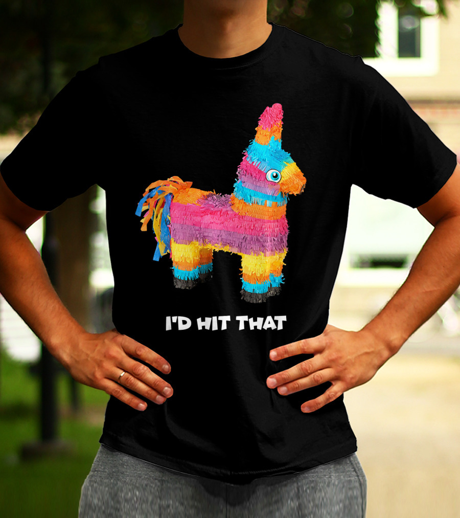 I'd Hit That Colorful Donkey Piñata Mexican Cinco De Mayo T-Shirt