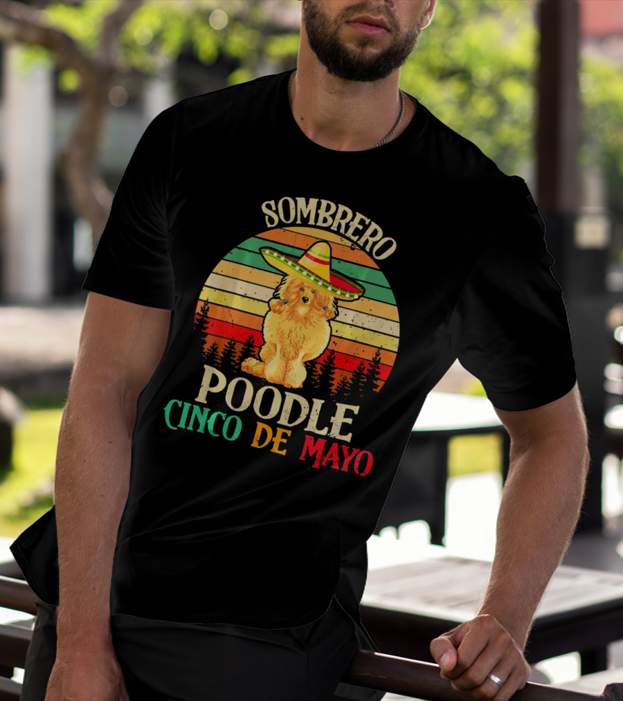 Sombrero Poodle Cinco De Mayo Vintage T-Shirt