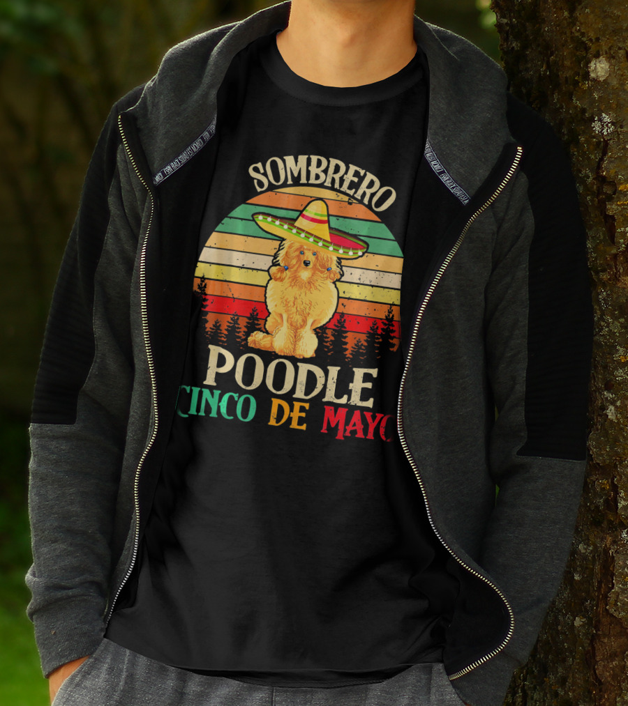 Sombrero Poodle Cinco De Mayo Vintage T-Shirt