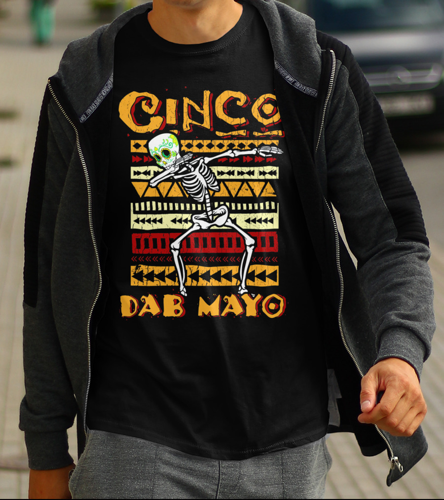 Cinco Dab Mayo Skeleton Dabbing Fiesta T-Shirt