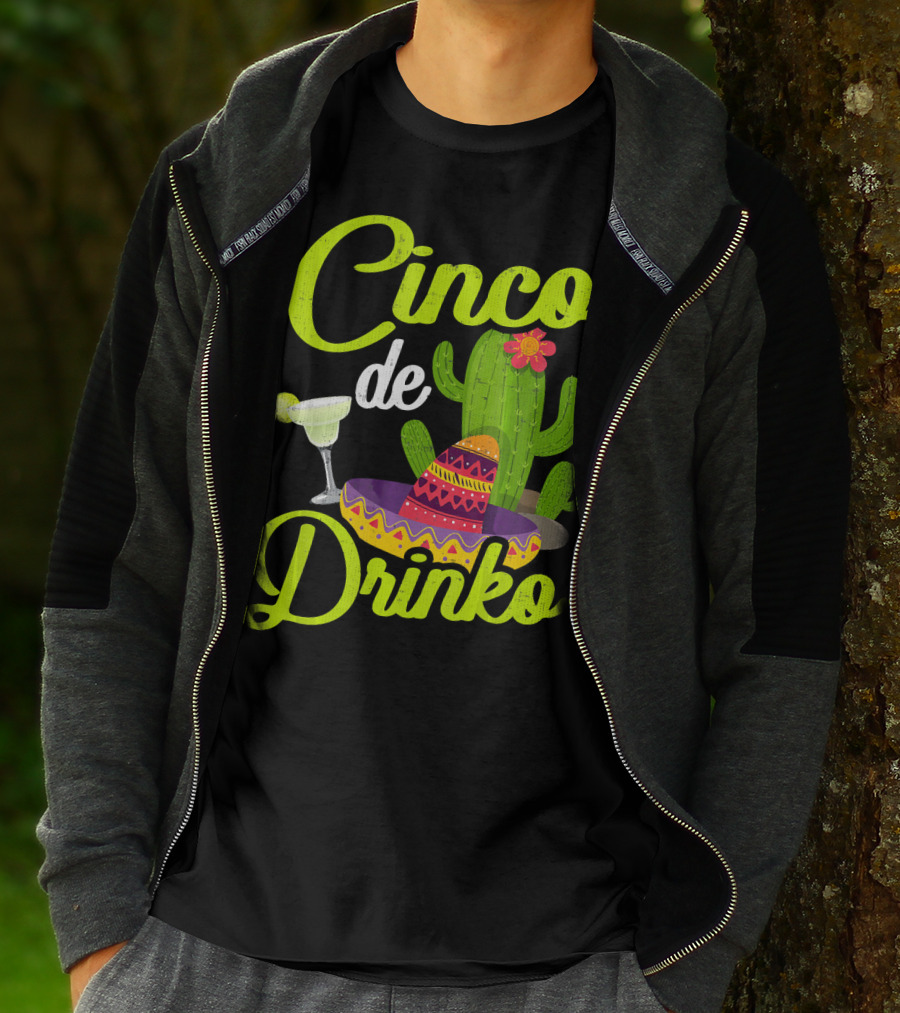 Cinco De Drinko Sombrero Cactus Margarita T-Shirt