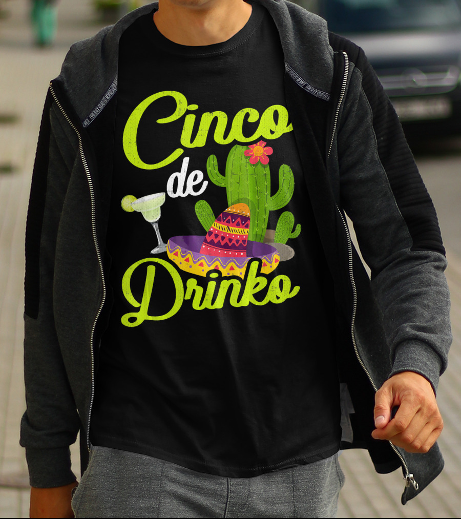 Cinco De Drinko Sombrero Cactus Margarita T-Shirt