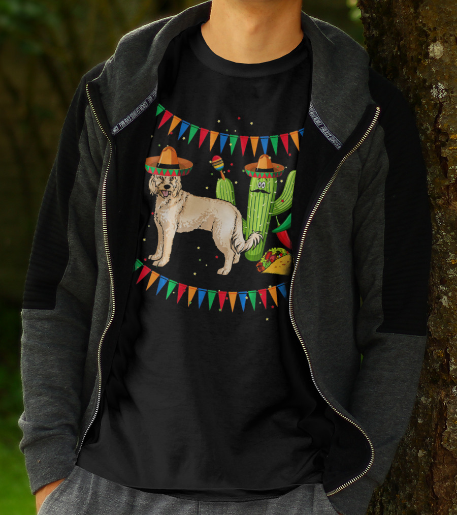 Sombrero Cockapoo Dog Mexico Cinco De Mayo Fiesta Cactus Taco Party T-Shirt
