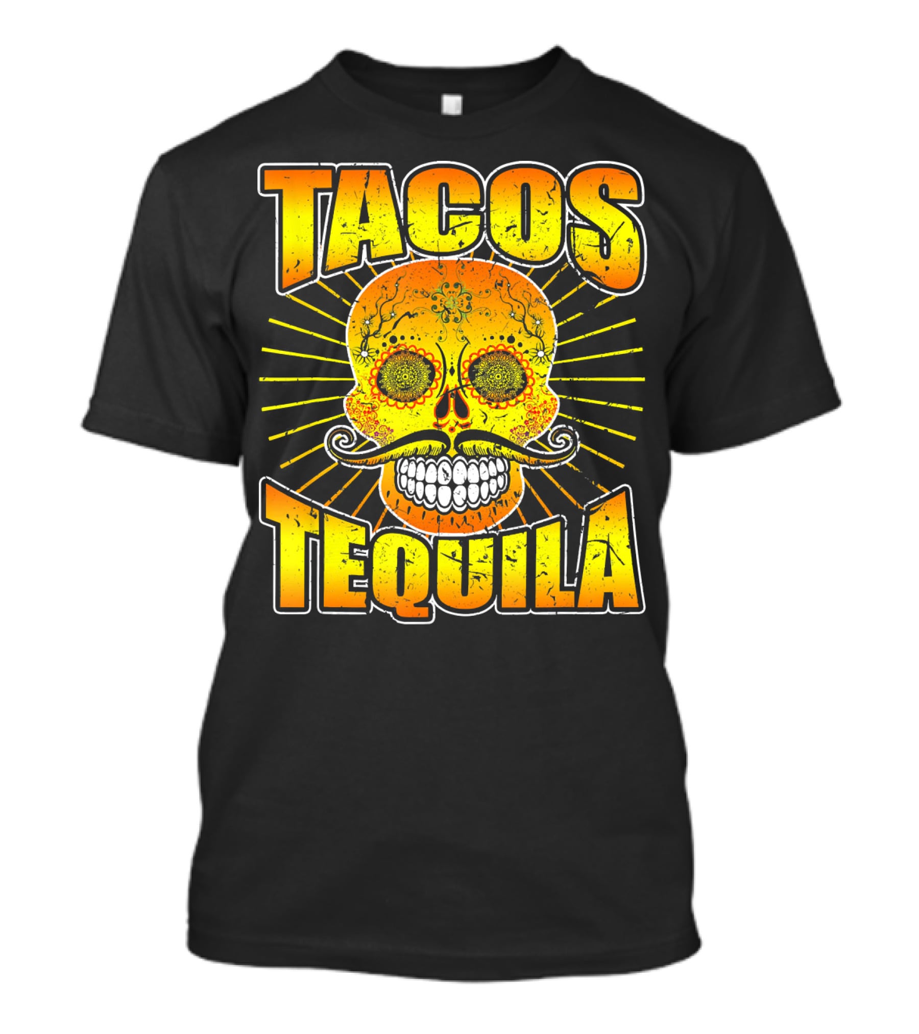 Tacos Tequila Sugar Skull Cinco De Mayo Day T-Shirt