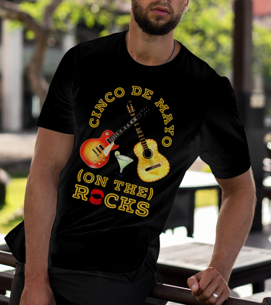 Cinco De Mayo On The Rocks Guitars Margarita T-Shirt