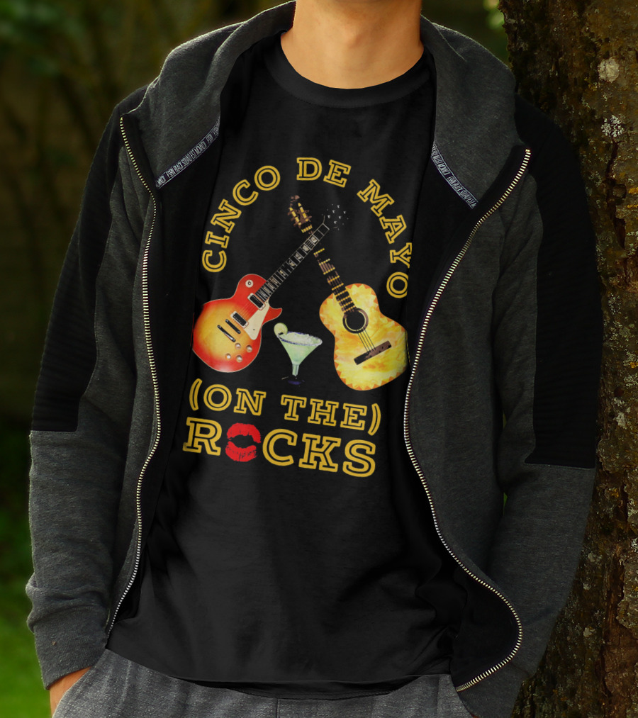 Cinco De Mayo On The Rocks Guitars Margarita T-Shirt
