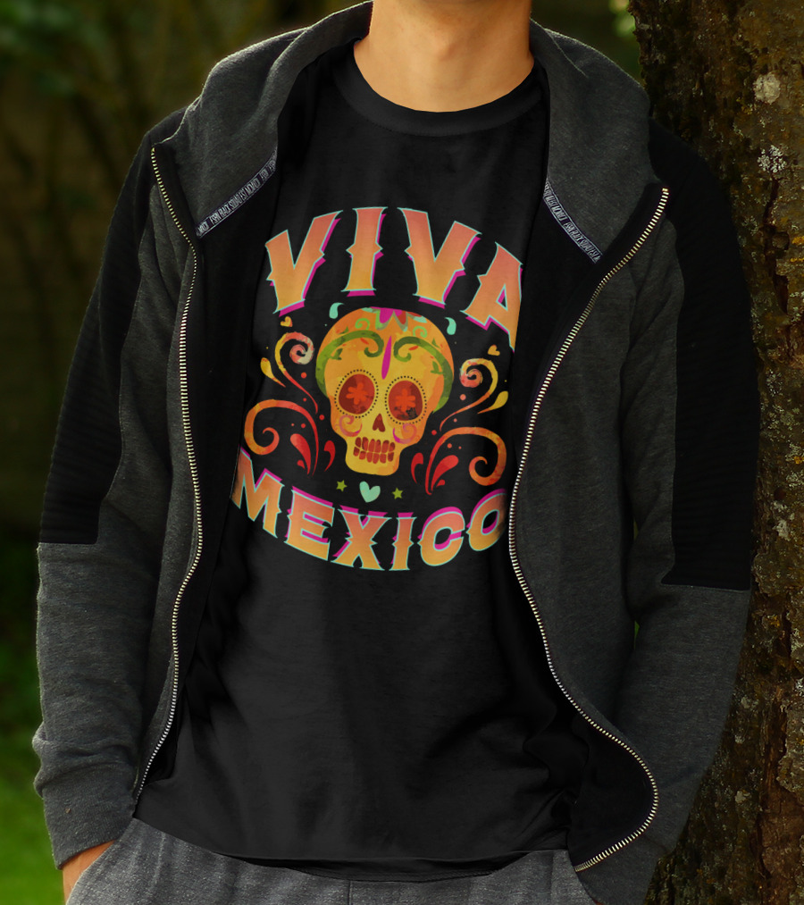 Viva Mexico Cinco De Mayo Sugar Skull T-Shirt