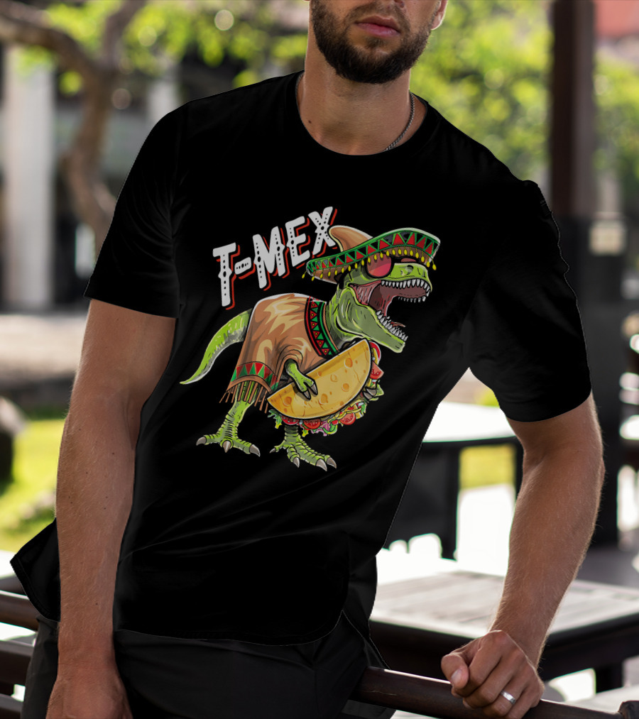 T-Mex Cinco De Mayo Dinosaur Taco Fiesta T-Shirt