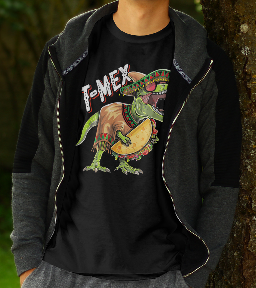 T-Mex Cinco De Mayo Dinosaur Taco Fiesta T-Shirt