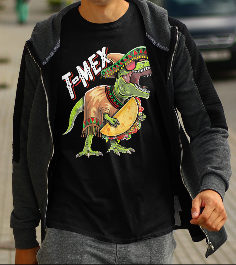 T-Mex Cinco De Mayo Dinosaur Taco Fiesta T-Shirt
