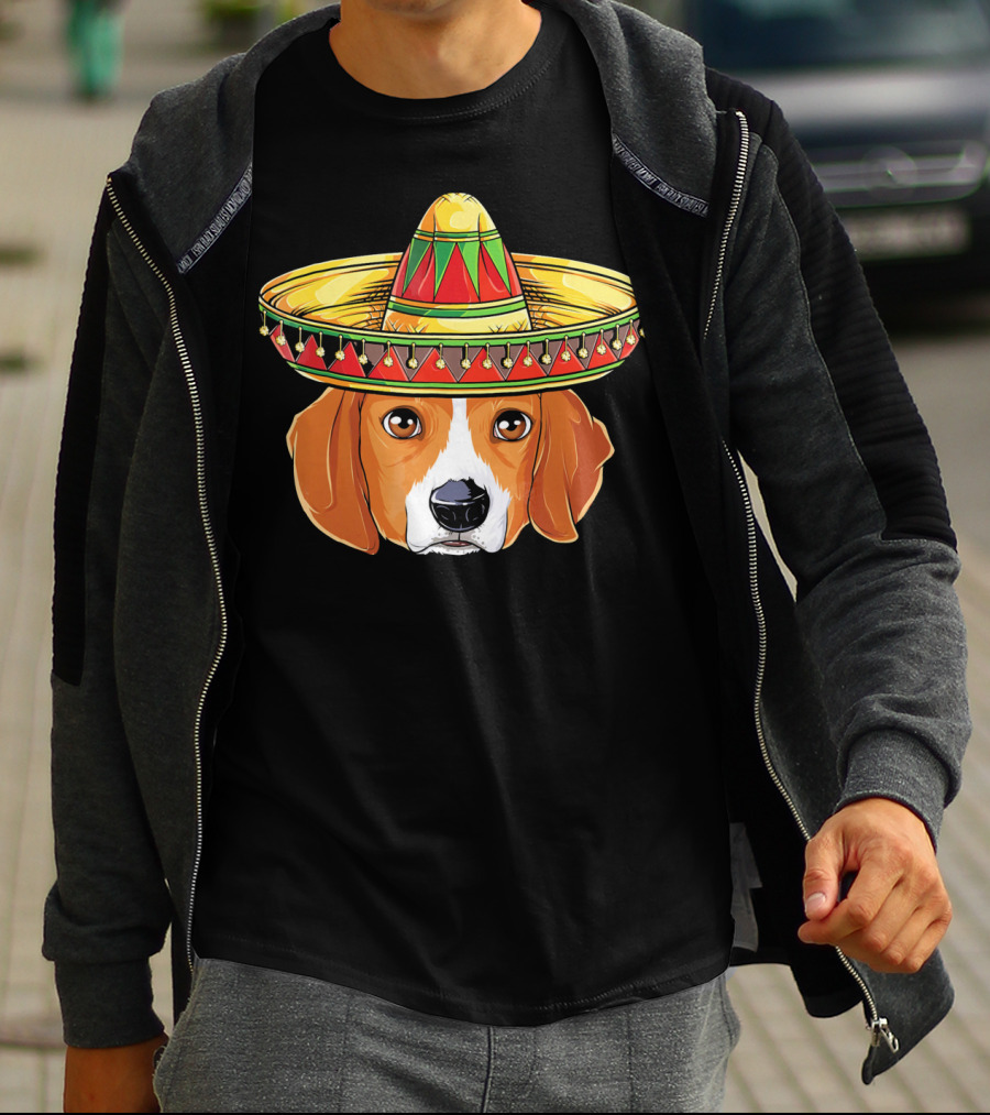 Cinco De Mayo Beagle Sombrero T-Shirt