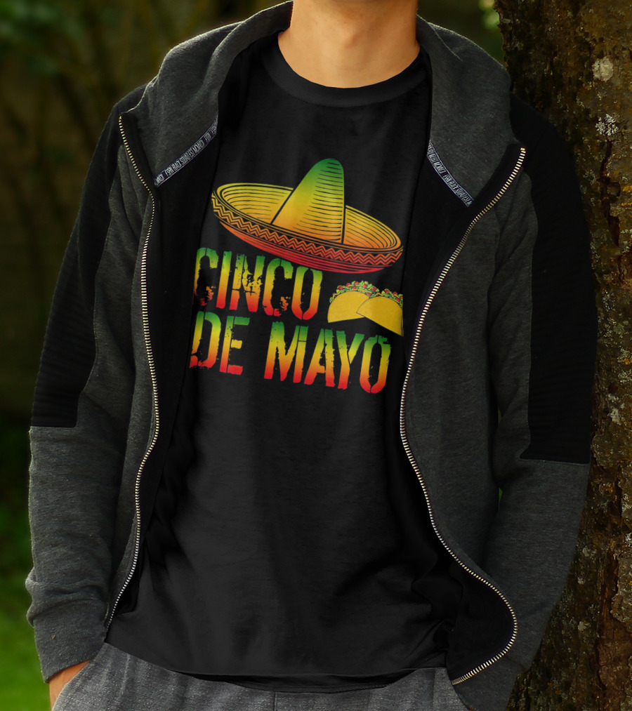 Cinco De Mayo Mexican Pride Sombrero Tacos T-Shirt