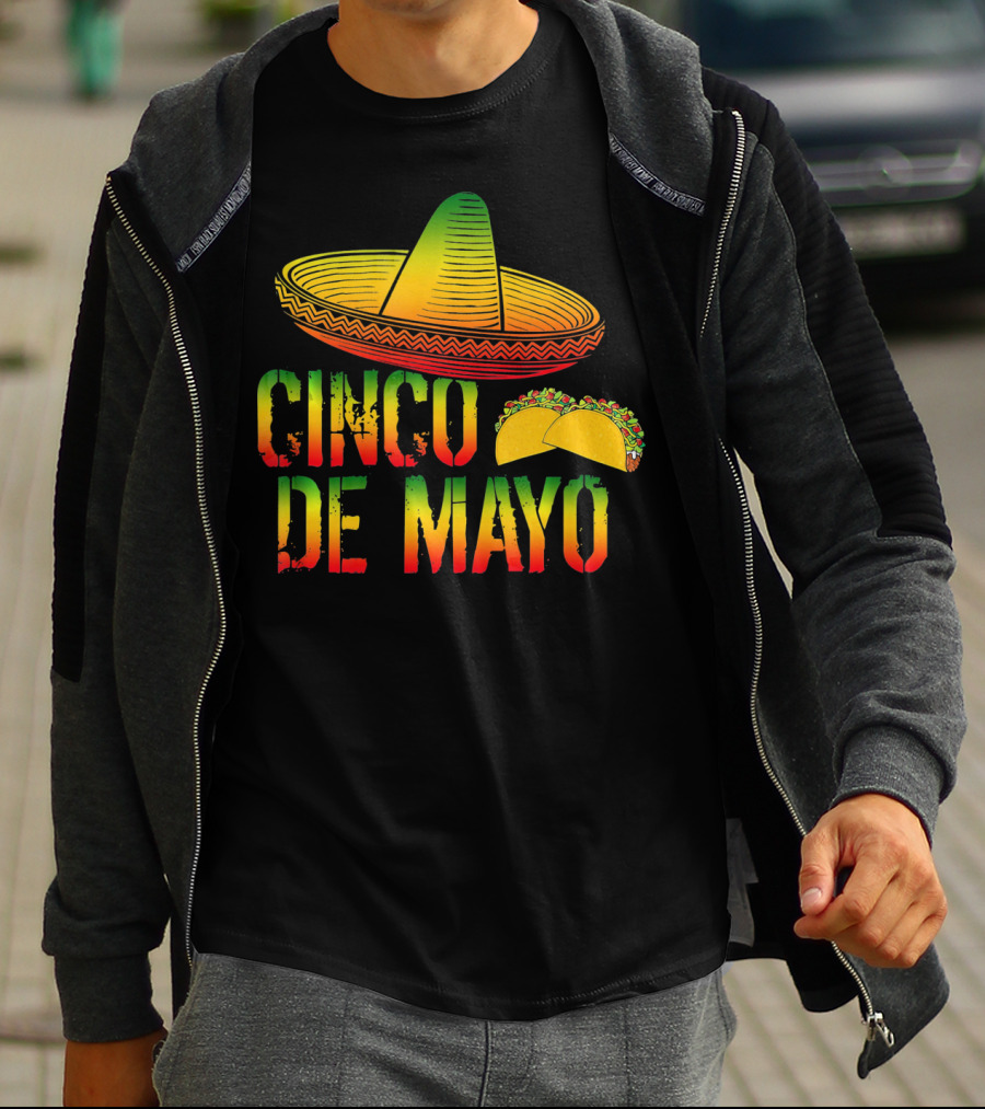 Cinco De Mayo Mexican Pride Sombrero Tacos T-Shirt