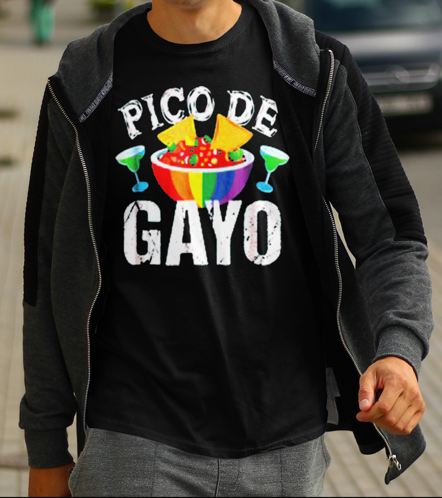 Pico De Gayo Rainbow Bowl With Margaritas T-Shirt