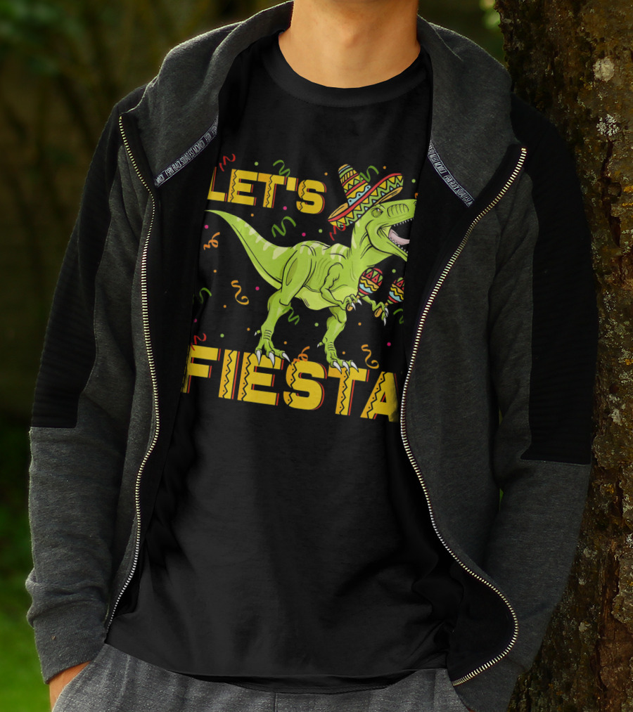Let's Fiesta Rex Dinosaur Cinco De Mayo T-Shirt