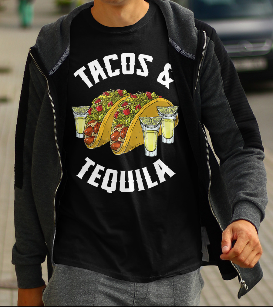 Tacos And Tequila With Lime Shots T-Shirt
