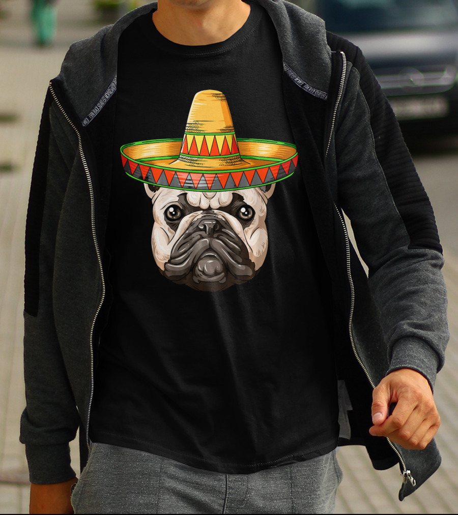 French Bulldog Sombrero Cinco De Mayo Mexican T-Shirt