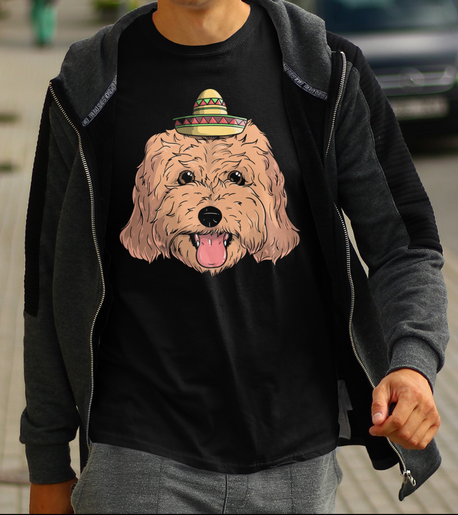 Cockapoo Dog Sombrero Fiesta Cinco De Mayo T-Shirt