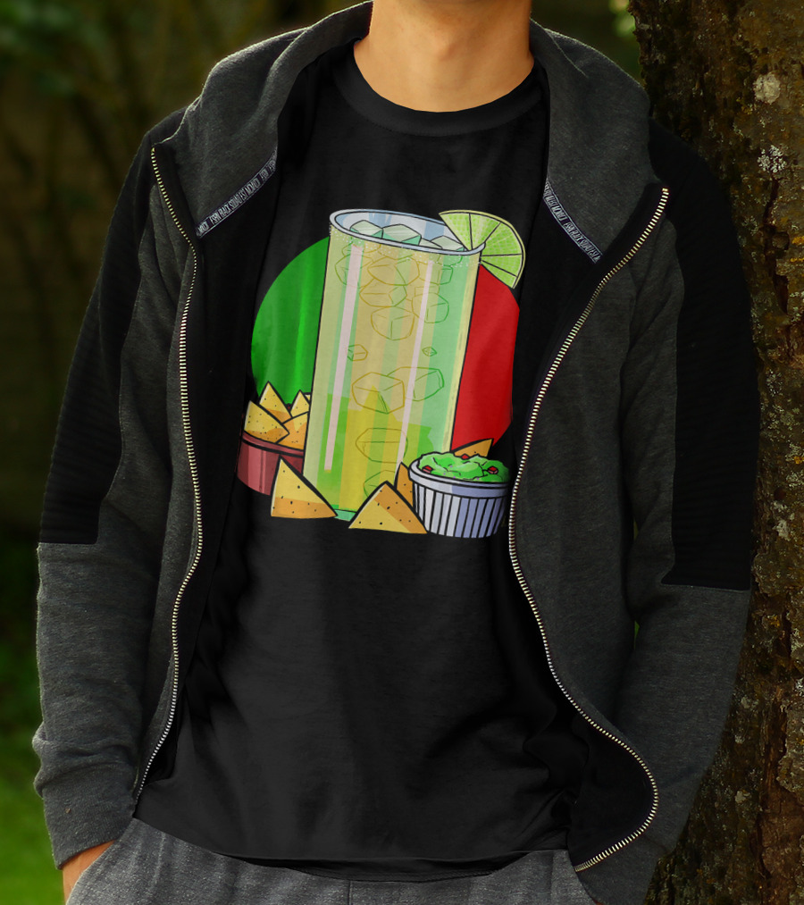 Funny Cinco De Mayo Tequila Guacamole Nachos Lime Fiesta T-Shirt