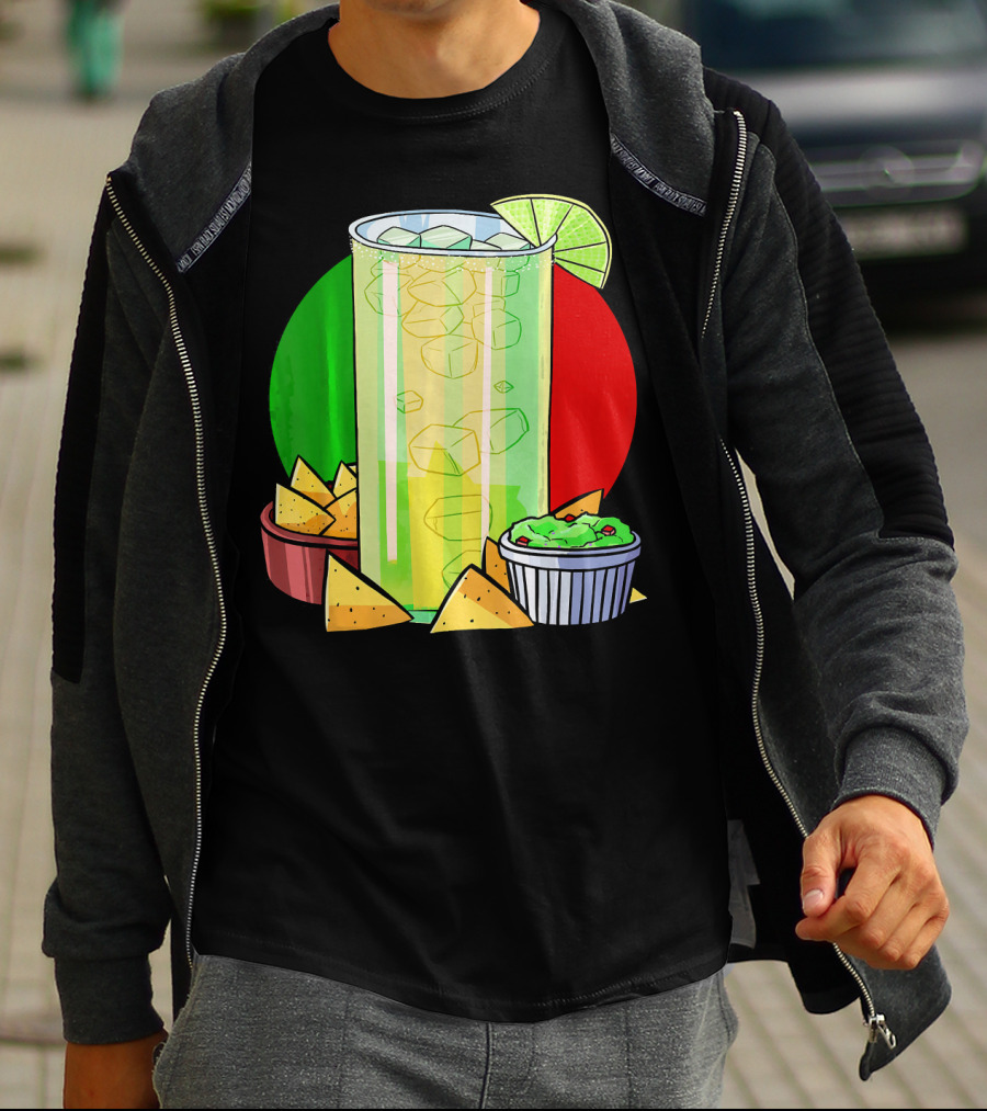 Funny Cinco De Mayo Tequila Guacamole Nachos Lime Fiesta T-Shirt
