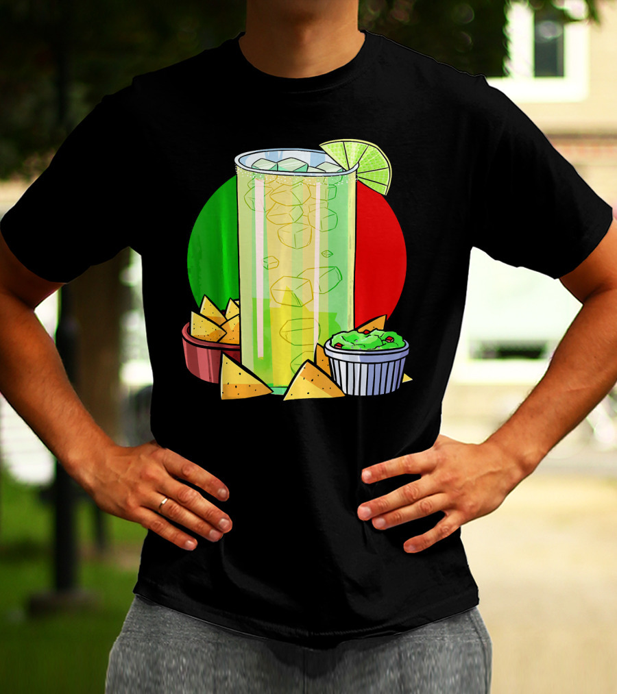 Funny Cinco De Mayo Tequila Guacamole Nachos Lime Fiesta T-Shirt