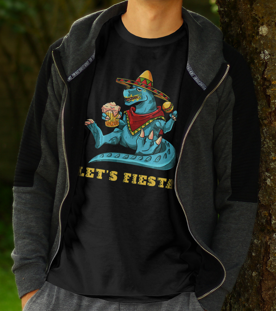 Cinco De Mayo Let's Fiesta Rex Dinosaur T-Shirt