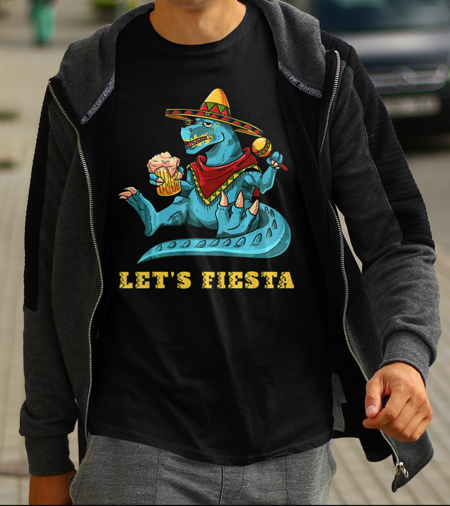 Cinco De Mayo Let's Fiesta Rex Dinosaur T-Shirt