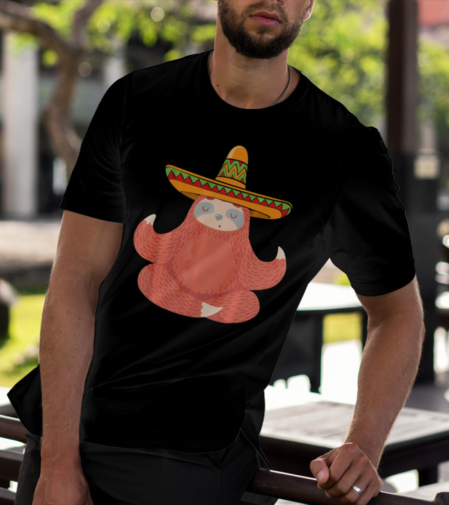 Sloth Sombrero Mexican Fiesta Cinco De Mayo T-Shirt