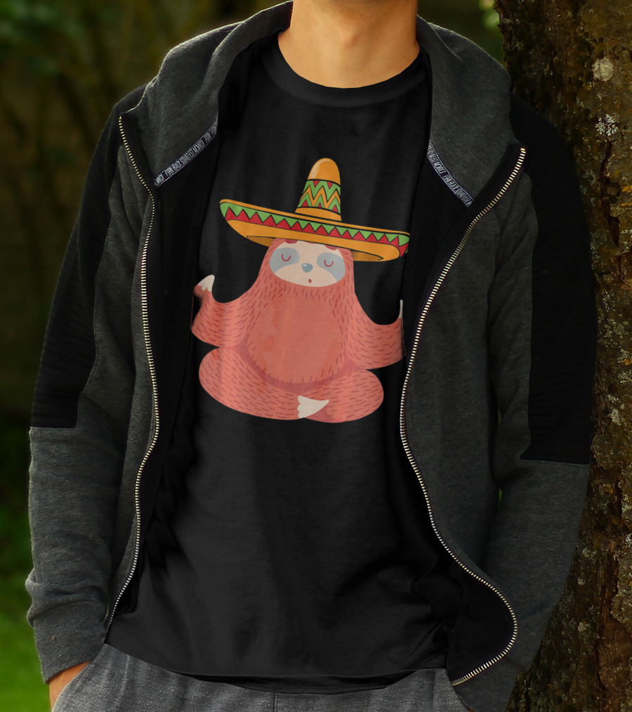 Sloth Sombrero Mexican Fiesta Cinco De Mayo T-Shirt